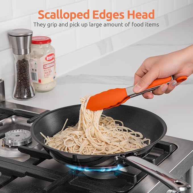 600ºF Heat Resistant Kitchen Tong: U-Taste 7 inch Silicone Cooking Tong - Image 4