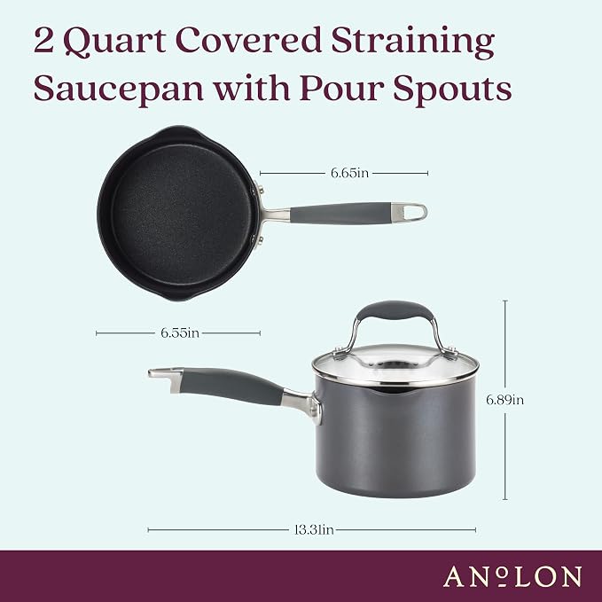 Anolon Advanced Home Hard Anodized Nonstick Sauce Pan/Saucepan - Image 2