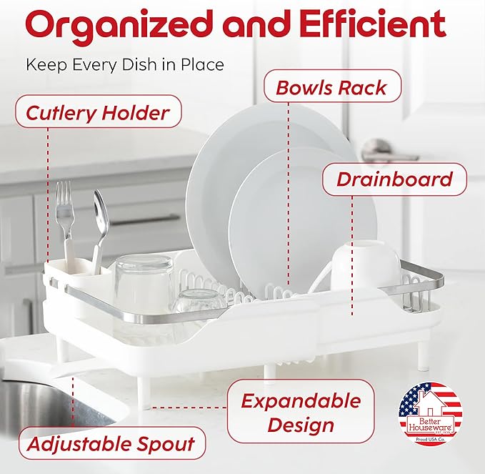 Better Houseware Expandable Dish Drying Rack - Image 4