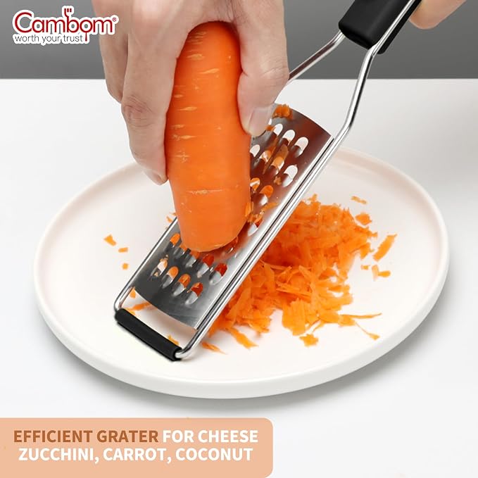 Cambom Cheese Grater Vegetable Shredder & Citrus Zester Lemon Zester - Image 2