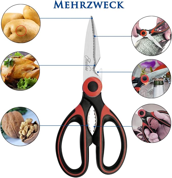 Kitchen Shears, Acelone Premium Heavy Duty Shears Ultra Sharp Stainless Steel - Image 2