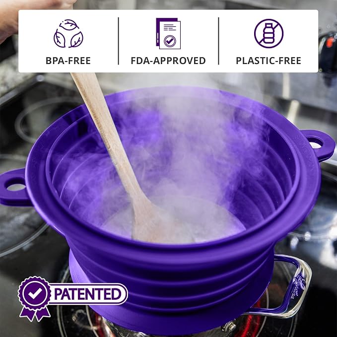 L.I.Q Silicone Splatter Guard – Fits 8 and 10 Inch Pots – Microwave Safe and - Image 7