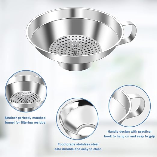 Stainless Steel Canning Funnel Set - Image 3