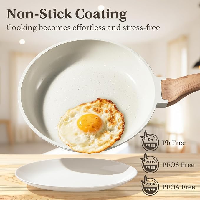 NEWBULIG 25-Piece Nonstick Cookware Set, Granite Pots and Pans - Image 4