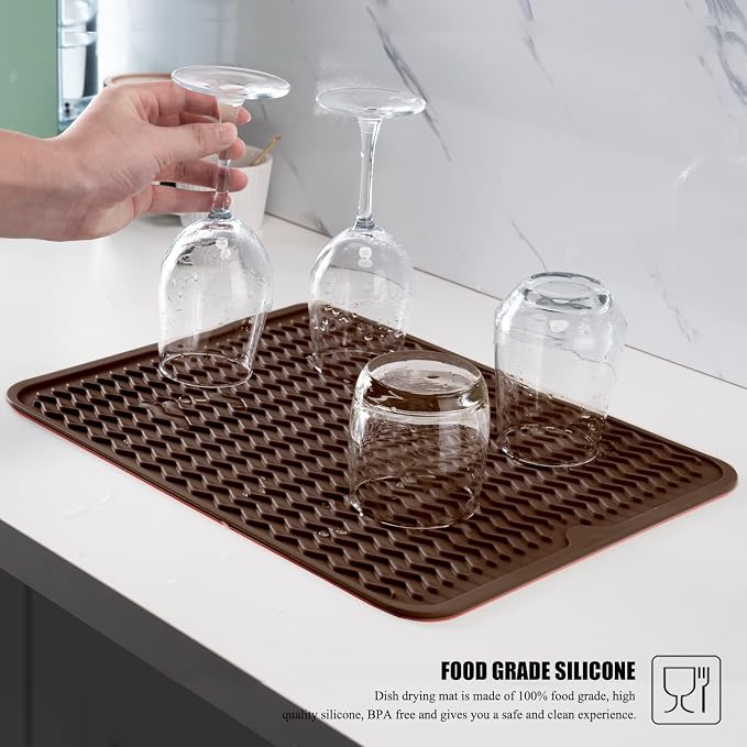 Large 14" x 11" Silicone Dish Drying Mat - Image 5