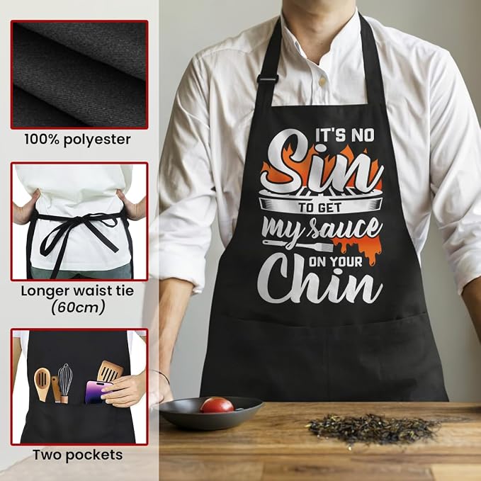 SANDJEST Funny Mens Aprons - Image 2