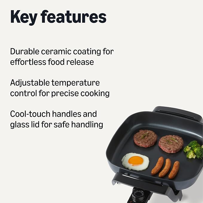 Amazon Basics Electric Skillet and Frying Pan - Image 2