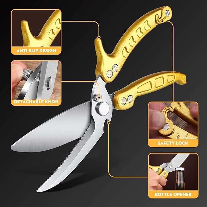 Dream Reach Poultry Shears, Germany Heavy Duty Kitchen Scissors - Image 4