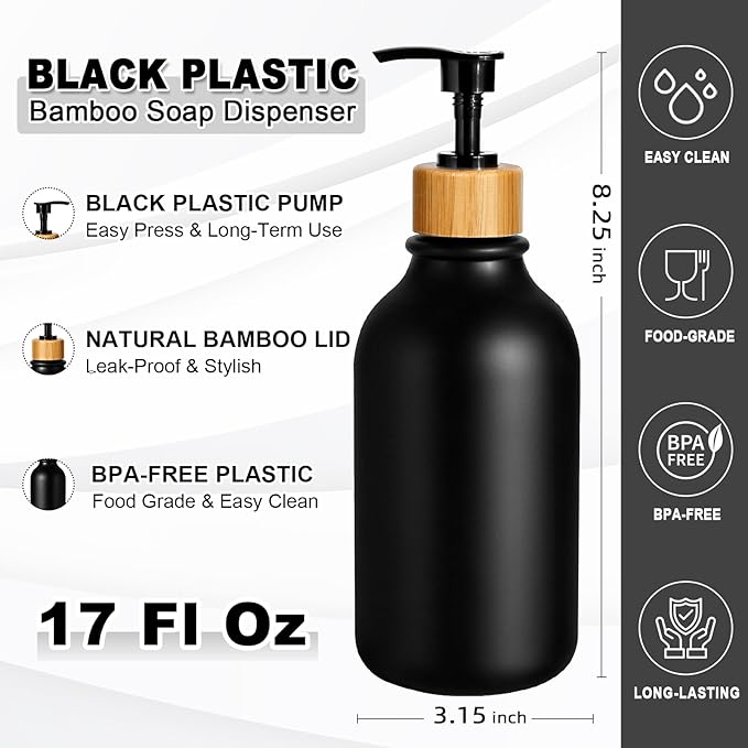 KASUNTING Hand Soap Dispenser Bathroom, 17 Fl Oz Plastic Hand and Dish Soap - Image 2