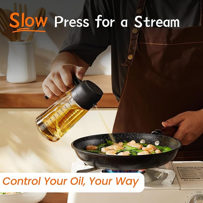 TrendPlain 16oz/470ml Glass Olive Oil Sprayer - Image 3