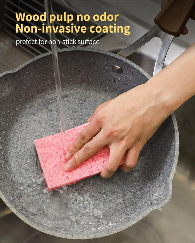 Cellulose Sponges, Heavy Duty Scrub Kitchen Sponge, Clean Tough Messes Without - Image 6