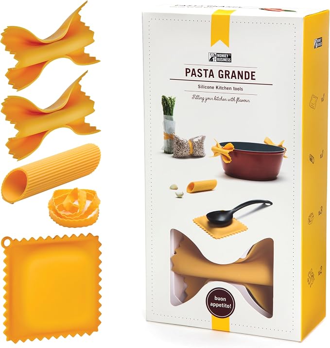 Pasta Grande - Fun Pasta Shaped Silicone Kitchen Tools in a Gift Box / 4 of our by MonkeyBusinessDesign