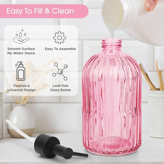 Topsky Stripe Glass Soap Dispenser - Image 3