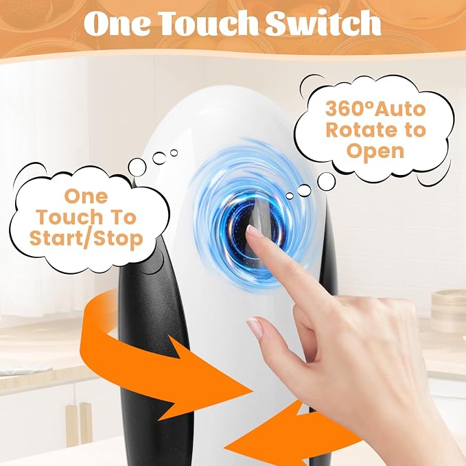 Electric Can Opener, USB Rechargeable Can Opener, One-Touch Cordless Can Opener - Image 2