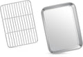 9 Inch Baking Sheet Pan with Rack Set, Joyfair Stainless Steel Toaster Oven by Joyfair