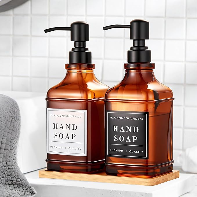 Amber Glass Soap Dispenser - Image 8