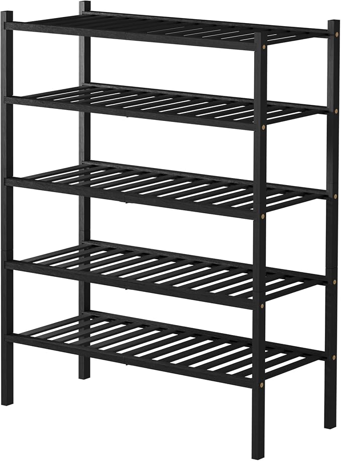 ROMGUAR CRAFT 5 Tier Bamboo Shoe Rack - Image 7