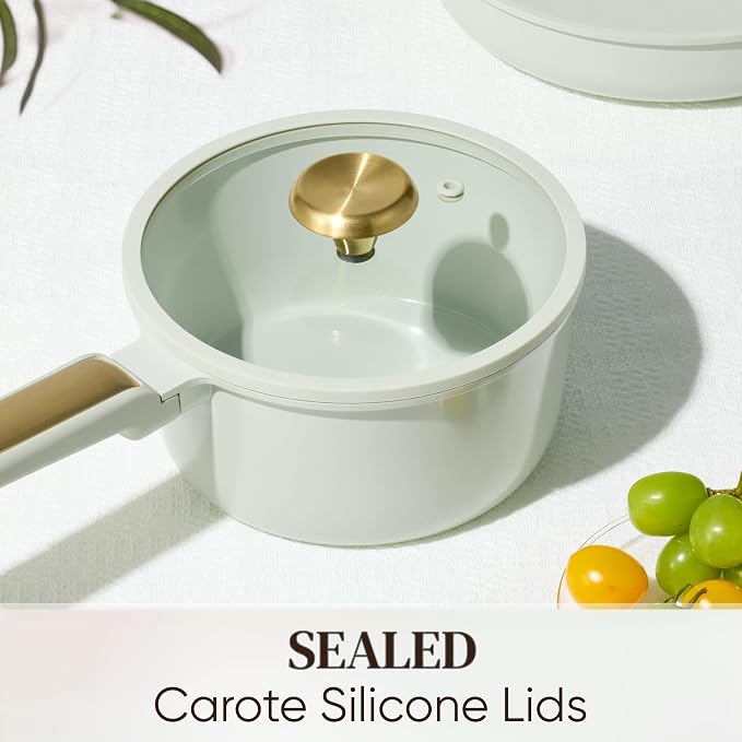 CAROTE Ceramic Cookware Set Nonstick, Non-Toxic & PFAS-Free, Dishwasher - Image 5
