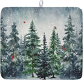 Winter Pine Tree Dish Drying Mat by Kawani