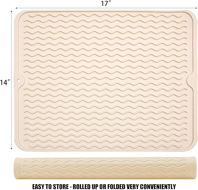 Large 17" x 14" Silicone Dish Drying Mat - Image 2
