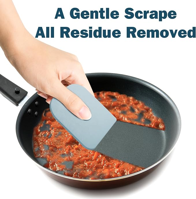 Pan Scraper, Non Scratch for Cast Iron, Pot and Pan Cleaning, Sturdy Scraper - Image 4
