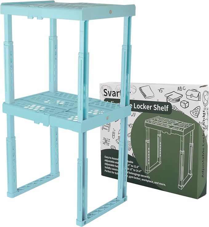 Locker Shelf Adjustable Height and Width, Locker Organizer by Homepage