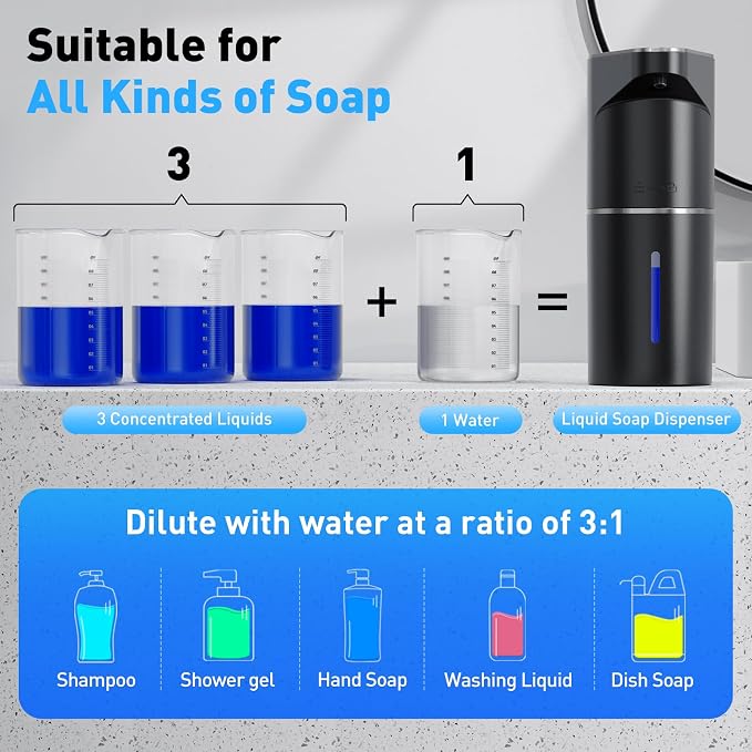Fantictas Automatic Soap Dispenser, Touchless Hand Wall Mount Rechargeable 3 - Image 6