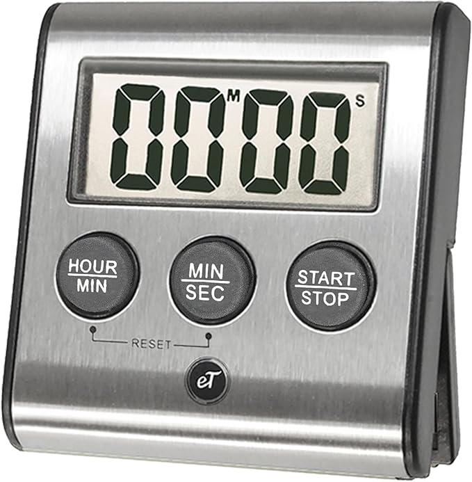 Elegant Digital Kitchen Timer, Stainless Steel Model eT-78, Displays 0-99 Min. by eTradewinds