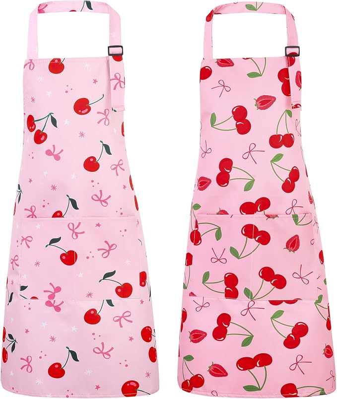 2 Pack Kids Apron, Cute Cooking Aprons, Waterproof Art Apron - Image 8