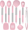 TeamFar Kitchen Utensils Set of 8, Silicone Utensils Kitchen Tools Set by TeamFar