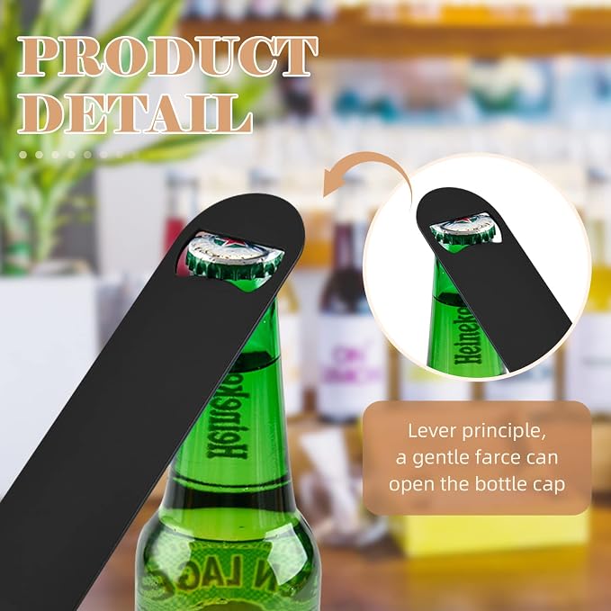 24 Pack Flat Beer Bottle Opener 7 inch Heavy Duty Stainless Steel Flat Bottle - Image 4