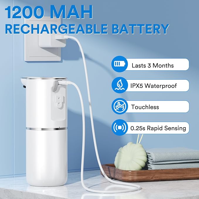 Automatic Soap Dispenser with Smart Digital Display, Touchless Rechargeable - Image 6