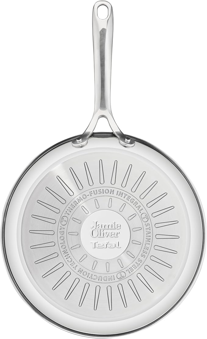 T-Fal x Jamie Oliver Stainless Steel Fry Pan 9.5-Inch, Induction Compatible - Image 3