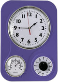 Lily's Home - 9.5 Inch x 12.5 Inch - Retro Kitchen Wall Clock, Vintage Wall by LilysHome