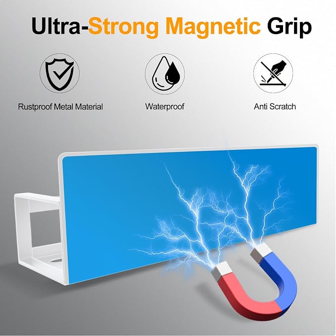Magnetic Spice Rack for Refrigerator, Space Saving Magnetic Shelf for Fridge - Image 2