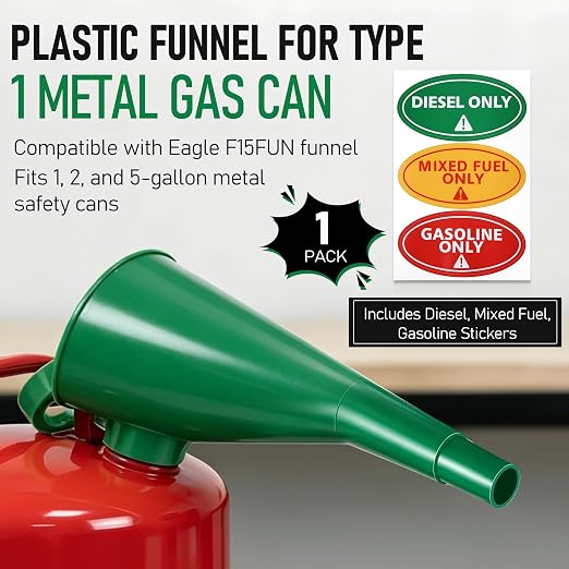 Plastic Funnel for Type I Metal Safety Cans, Compatible - Image 2