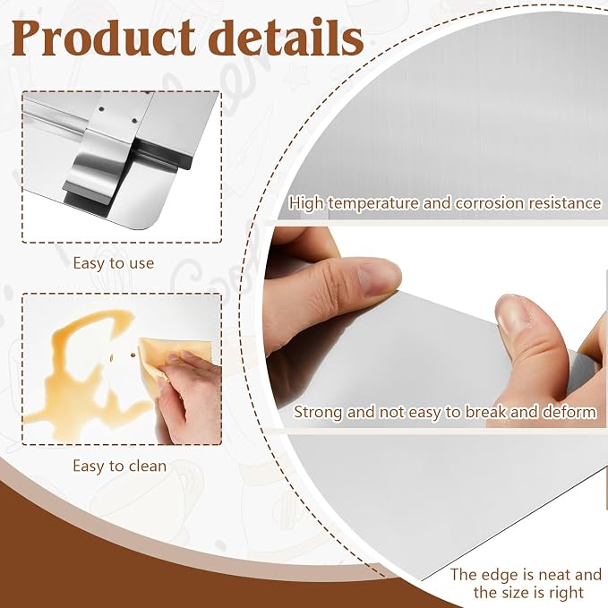 Ferraycle 2 Pack 20-1/2" W x 9" H 304 Stainless Steel Fryer Splash Guard - Image 3