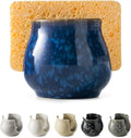 Zoeeker Ceramic Sponge Holder, Kitchen Sink Scrubby Caddy Organizer Dish Sponge by LAUCHUH