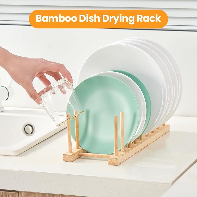 4 PCS Bamboo Dish Dying Rack - Image 6