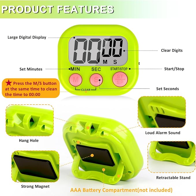 ZILLEEN Classroom Timer for Kids Teachers 2 Pack Digital Timers - Image 7