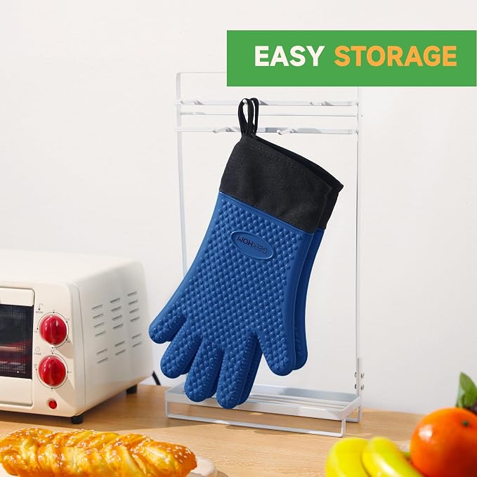 GEEKHOM BBQ Gloves Heat Resistant Oven Mitts - Image 7