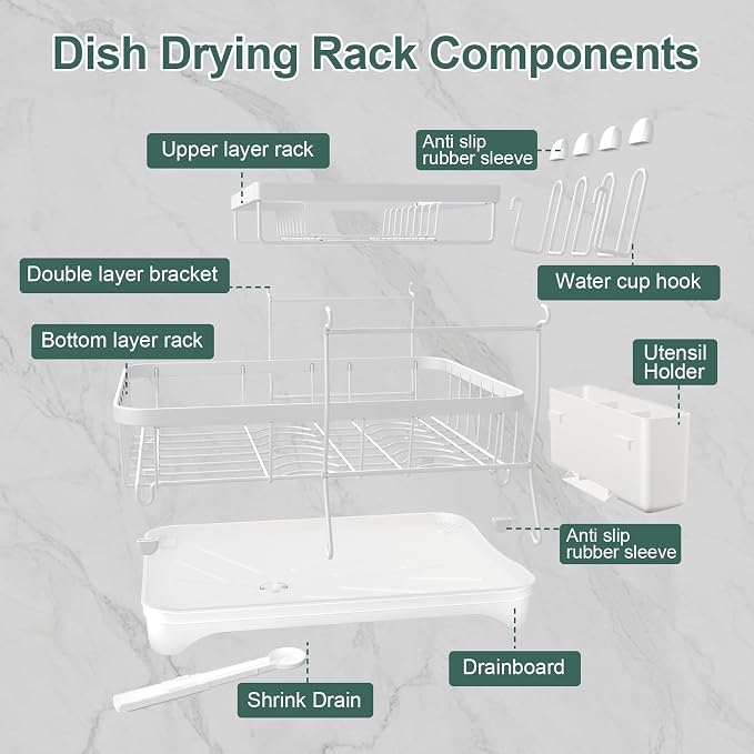 LIYI Dish Drying Rack, Large Dish Rack - Image 7