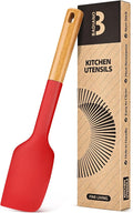 Silicone Heavy-Duty Spatula, Sturdy Bpa-Free Matte Silicone, Wooden Handle by BADIANO