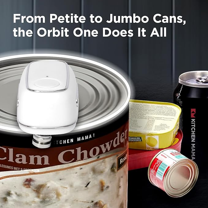 Kitchen Mama Orbit One Rechargeable Electric Can Opener: Hands-free, USB-C - Image 4