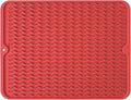 Silicone Dish Drying Mat, Non-Slip Easy Clean Sink Mat Large Heat-resistant by MODENGKONGJIAN
