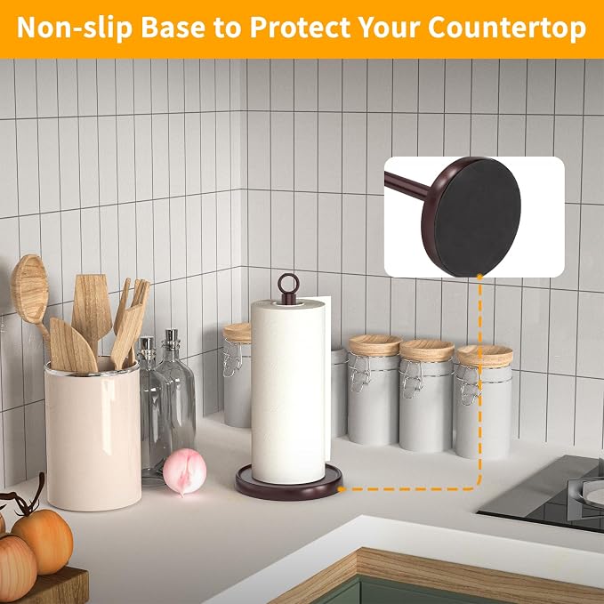 Oil Rubbed Bronze Paper Towel Holder Countertop, Oil Rubbed Bronze Kitchen - Image 5