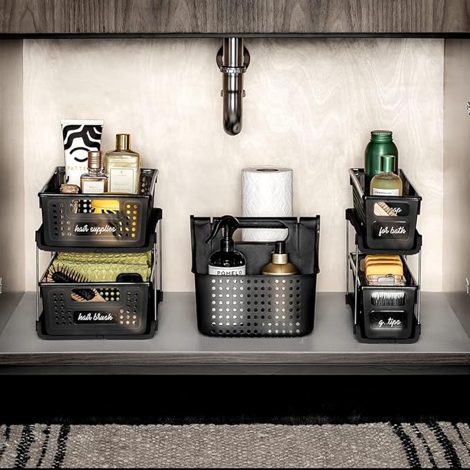 madesmart Premium Small 2 Tier Organizer, Under Cabinet Storage - Image 5