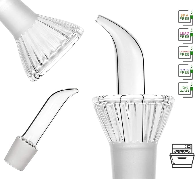 HAIZEEN 5 oz Glass Oil Dispenser Bottle, No Funnel Needed Cruet Decanter - Image 5