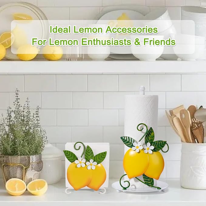Lemon Paper Towel Roll Holder Countertop - Image 7