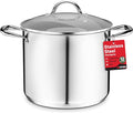 Stainless Steel Stockpot with Tempered Glass Lid 12 Quart, Durable 18/0 by Unknown